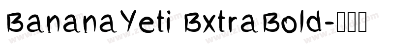 BananaYeti BxtraBold字体转换
